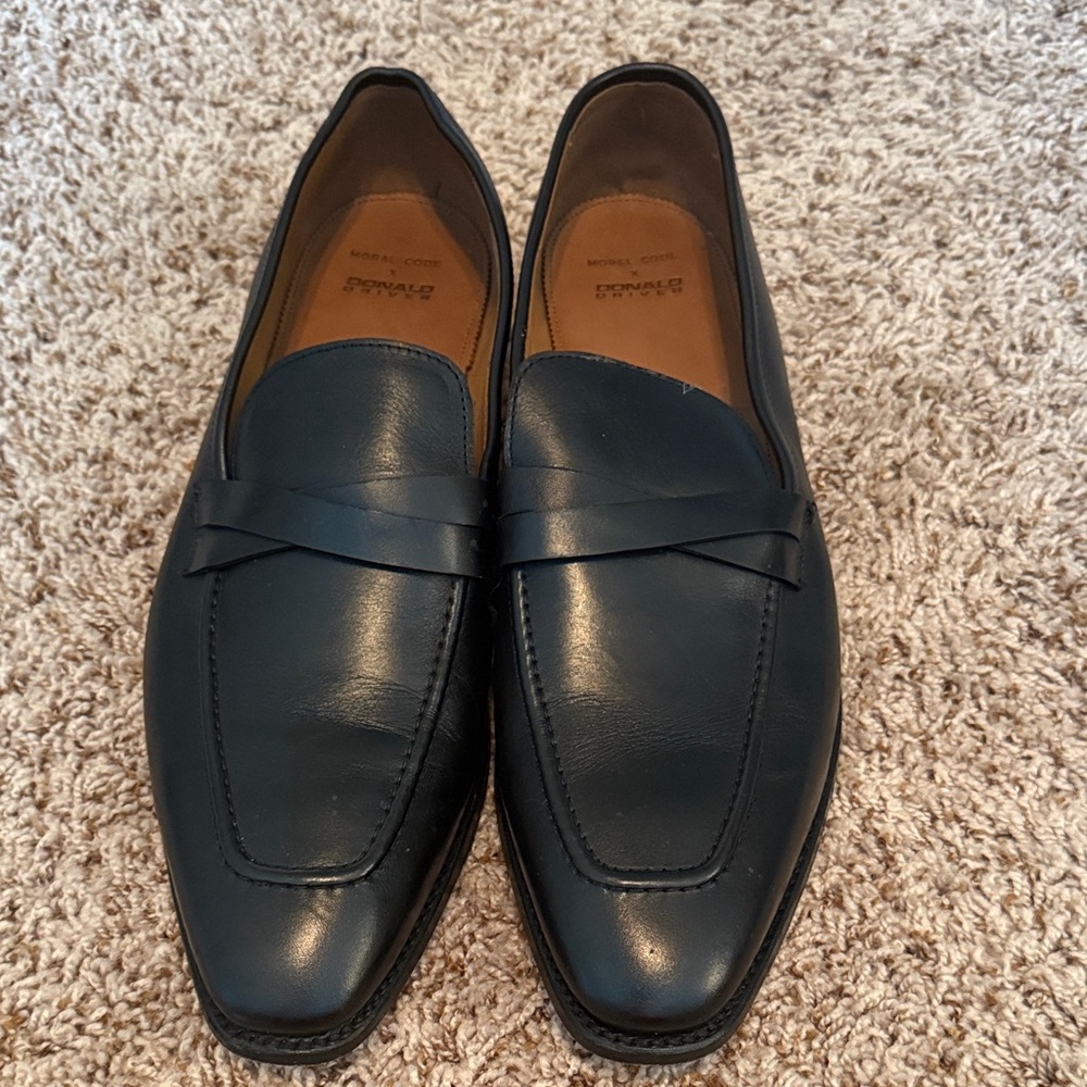 Classic Blue Leather Loafers by Brooks Brothers